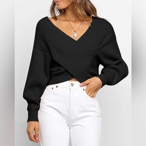 ZARA Criss Cross Front Sweater